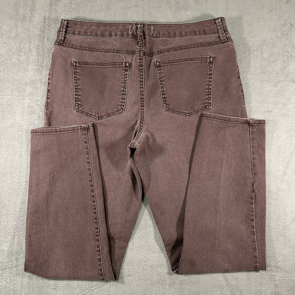 Nine West Vintage America Jeans Womens 10 Mauve Skinny Stretch Denim Mid Rise - Picture 10 of 10